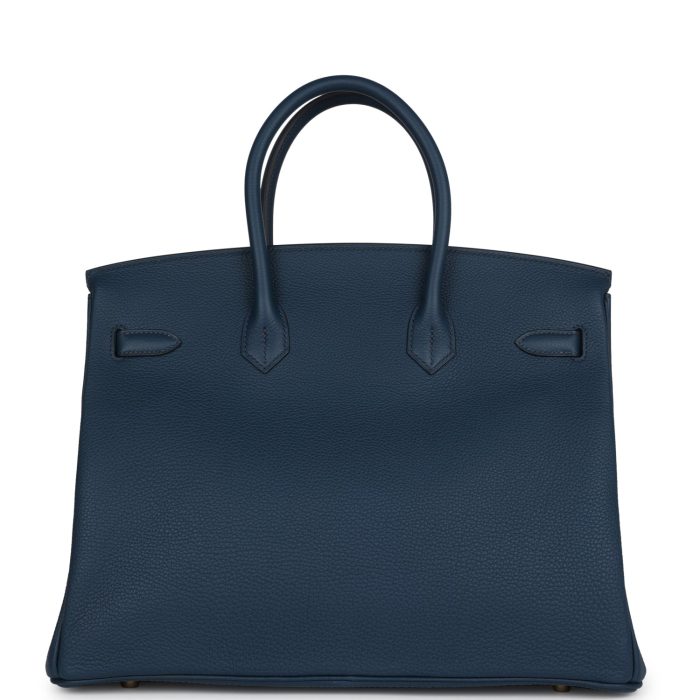 Hermes Birkin 35 Bleu De Prusse Togo Gold Hardware - 图片 4
