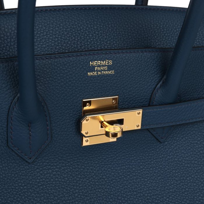 Hermes Birkin 35 Bleu De Prusse Togo Gold Hardware - 图片 5