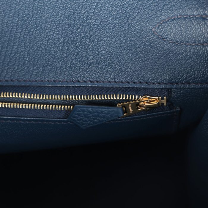 Hermes Birkin 35 Bleu De Prusse Togo Gold Hardware - 图片 7