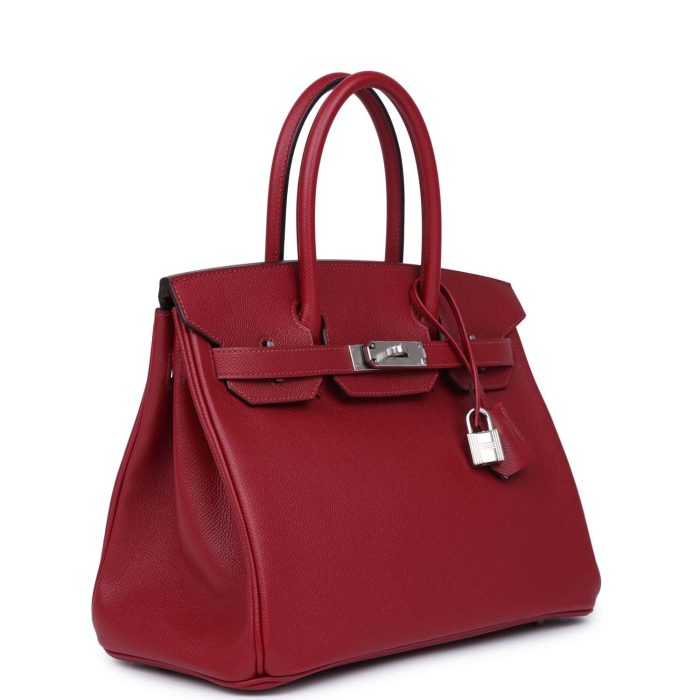 Handmade Bag HB 30 Rouge Grenat Epsom Palladium Hardware - 图片 2