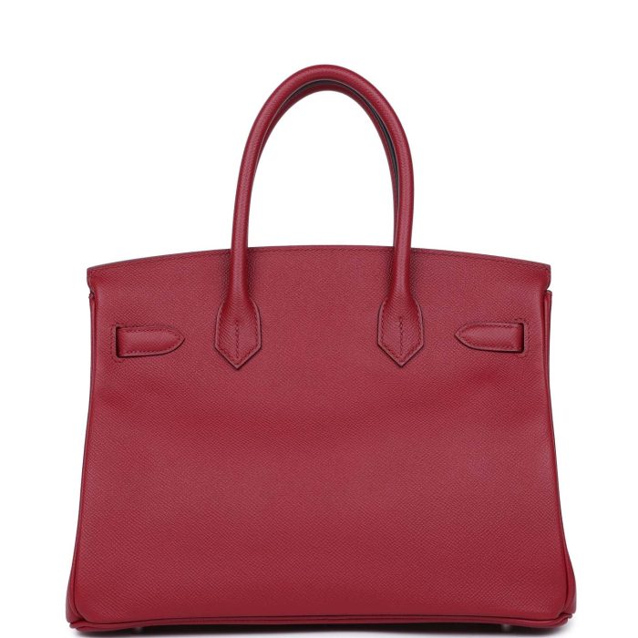 Handmade Bag HB 30 Rouge Grenat Epsom Palladium Hardware - 图片 4