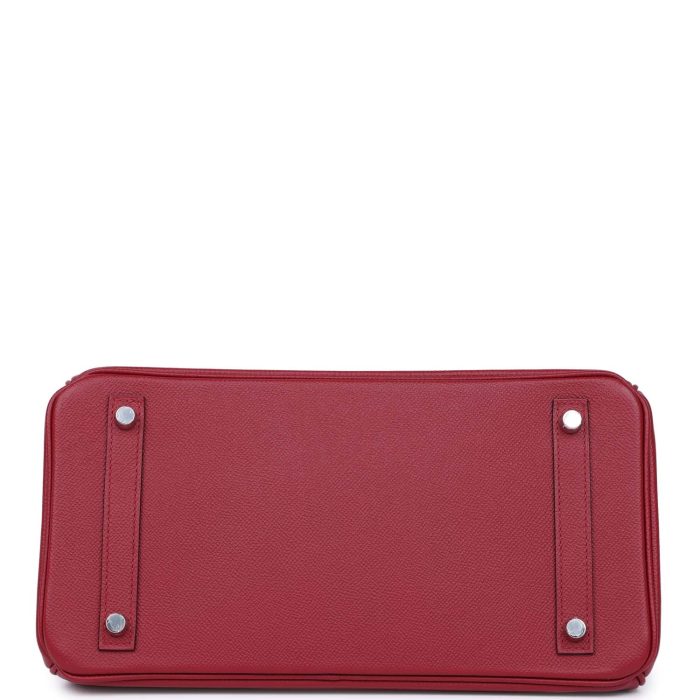 Handmade Bag HB 30 Rouge Grenat Epsom Palladium Hardware - 图片 5