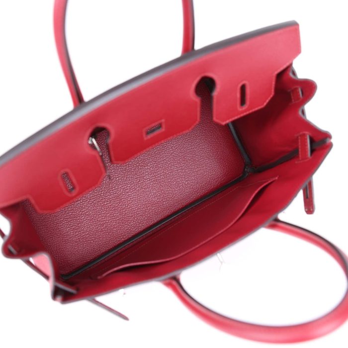 Handmade Bag HB 30 Rouge Grenat Epsom Palladium Hardware - 图片 7