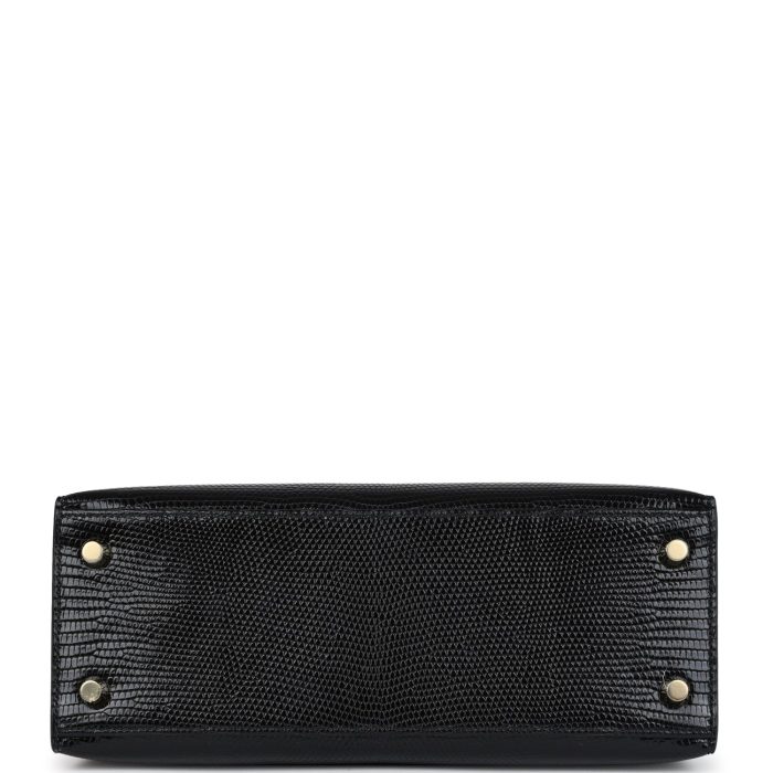 Handmade HKS 25 Black Varanus Niloticus Lizard Gold Hardware - 图片 5