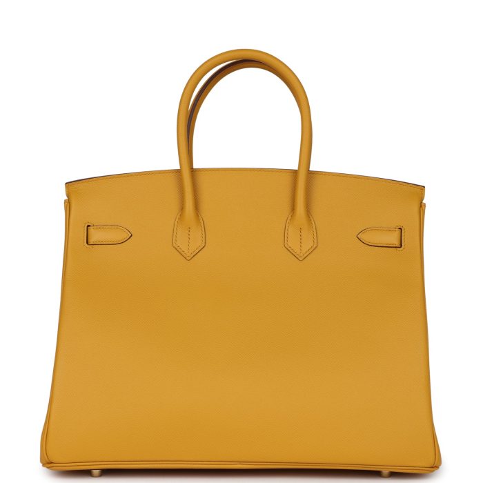 Handmade Bag HB 35 Jaune Ambre Epsom Gold Hardware - 图片 4