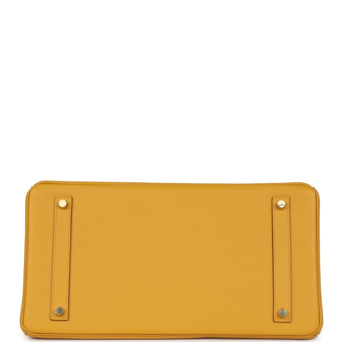Handmade Bag HB 35 Jaune Ambre Epsom Gold Hardware - 图片 5