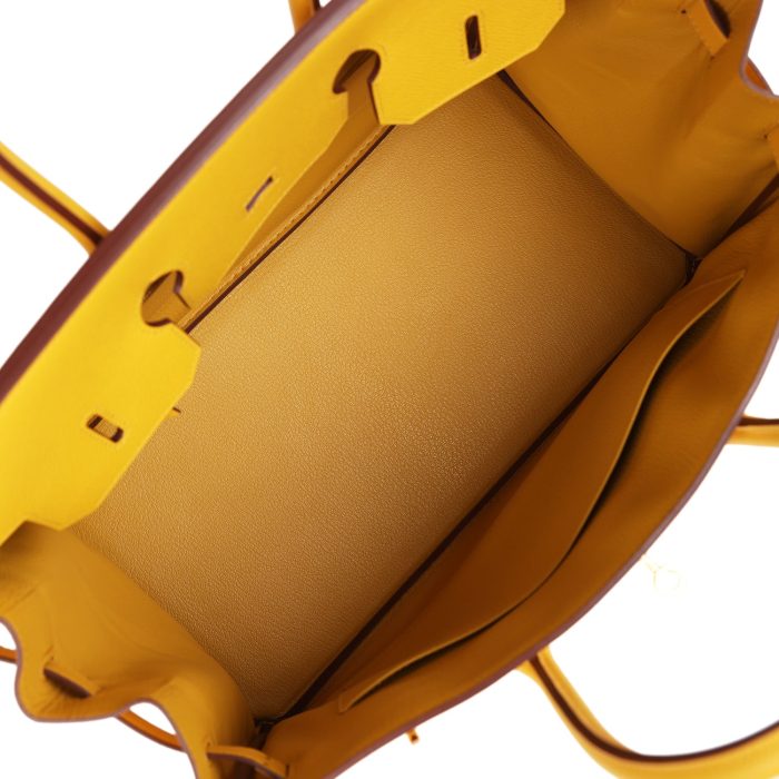 Handmade Bag HB 35 Jaune Ambre Epsom Gold Hardware - 图片 7