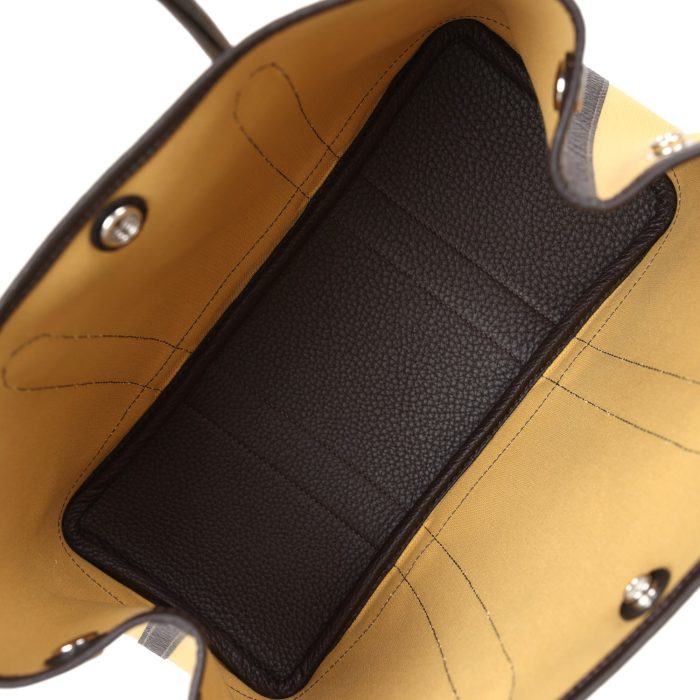 Handmade Bag HGP 30 Paille Toile Militaire Canvas and Ebene Negonda Palladium Hardware - 图片 6