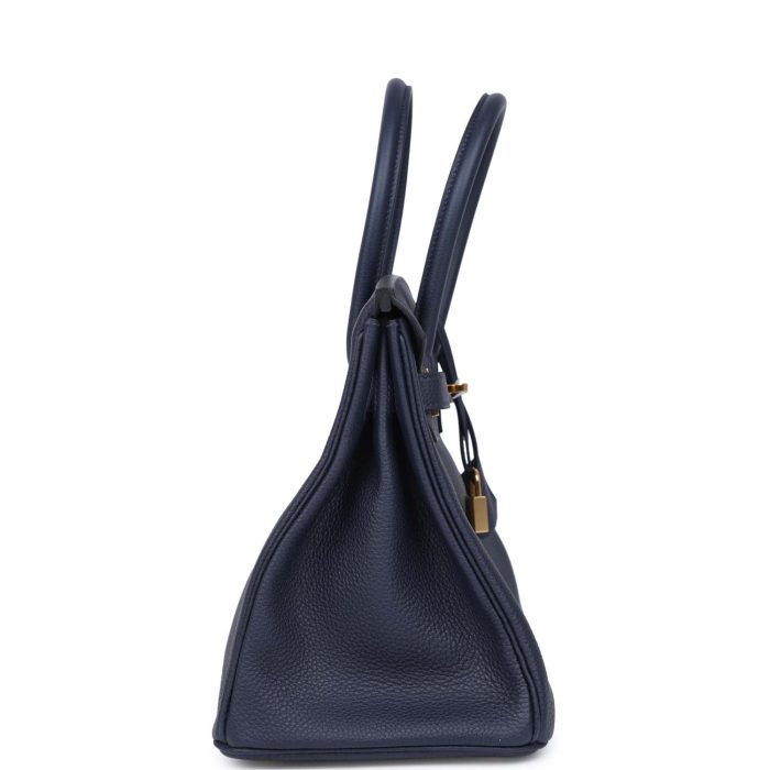 Handmade Bag HB 30 Bleu Nuit Togo Gold Hardware - 图片 3