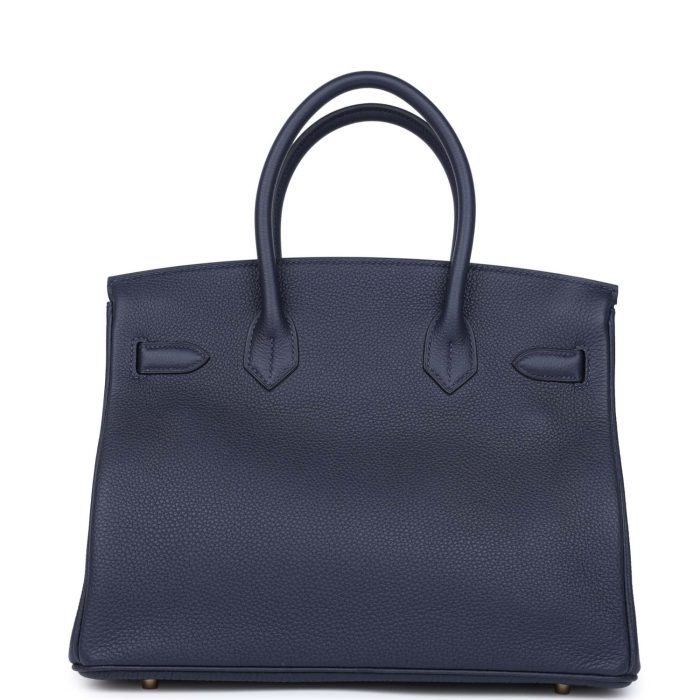 Handmade Bag HB 30 Bleu Nuit Togo Gold Hardware - 图片 4
