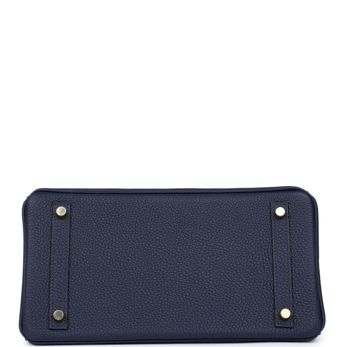 Handmade Bag HB 30 Bleu Nuit Togo Gold Hardware - 图片 5