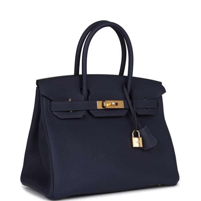 Handmade Bag HB 30 Bleu Nuit Togo Gold Hardware - 图片 10
