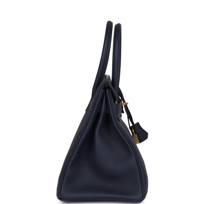 Handmade Bag HB 30 Bleu Nuit Togo Gold Hardware - 图片 11