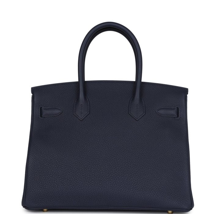 Handmade Bag HB 30 Bleu Nuit Togo Gold Hardware - 图片 12