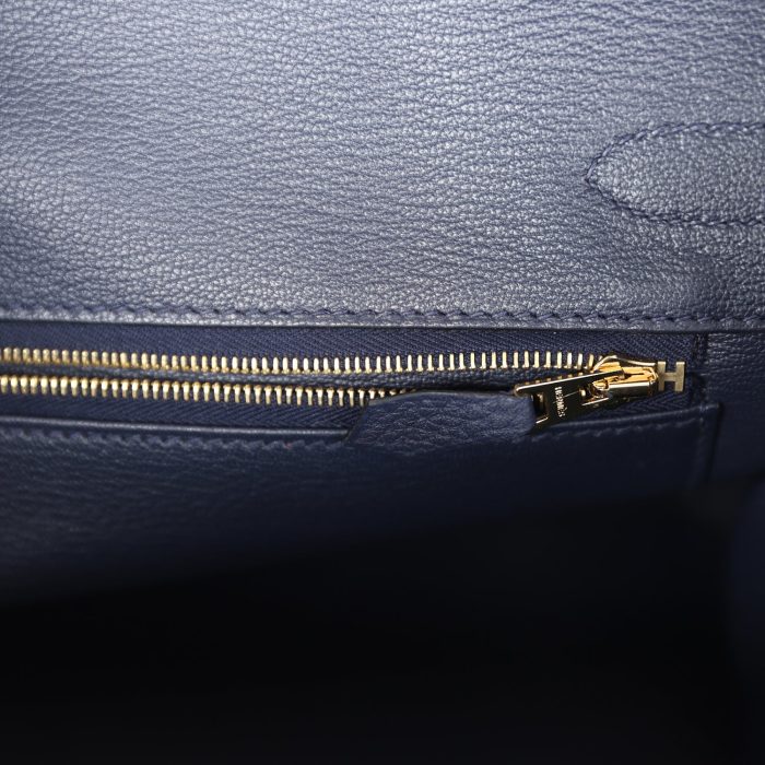 Handmade Bag HB 30 Bleu Nuit Togo Gold Hardware - 图片 16
