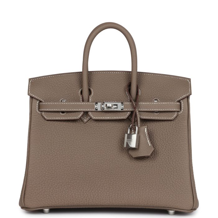 Handmade Bag HB 25 Etoupe Togo Palladium Hardware