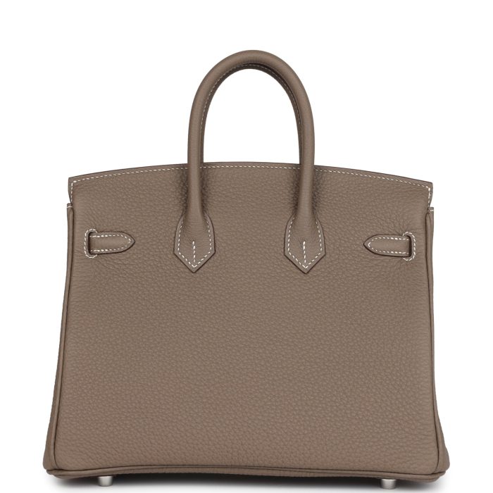Handmade Bag HB 25 Etoupe Togo Palladium Hardware - 图片 4
