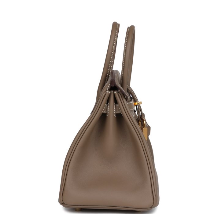 Handmade Bag HB 25 Etoupe Swift Gold Hardware - 图片 3