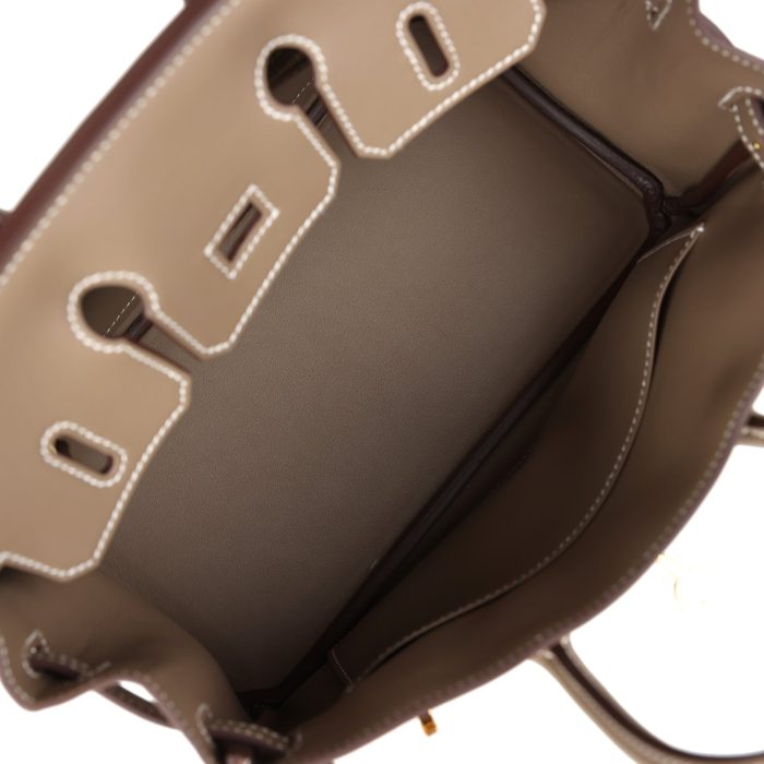 Handmade Bag HB 25 Etoupe Swift Gold Hardware - 图片 7