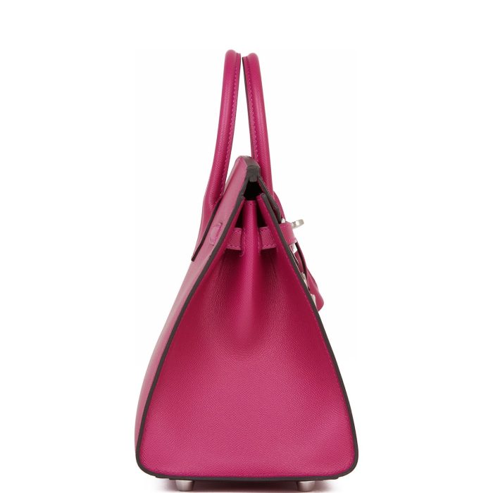 Handmade Bag HB Sellier 25 Rose Pourpre Veau Madame Palladium Hardware - 图片 3