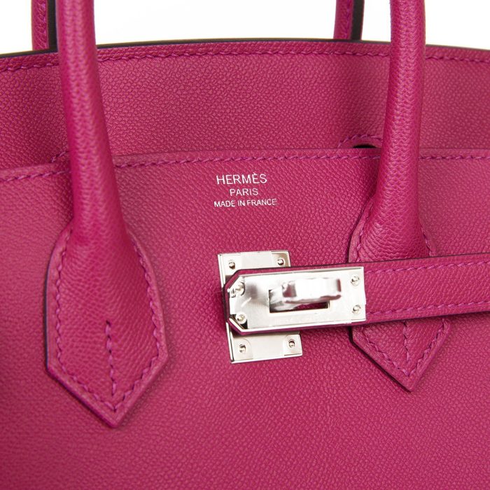 Handmade Bag HB Sellier 25 Rose Pourpre Veau Madame Palladium Hardware - 图片 6
