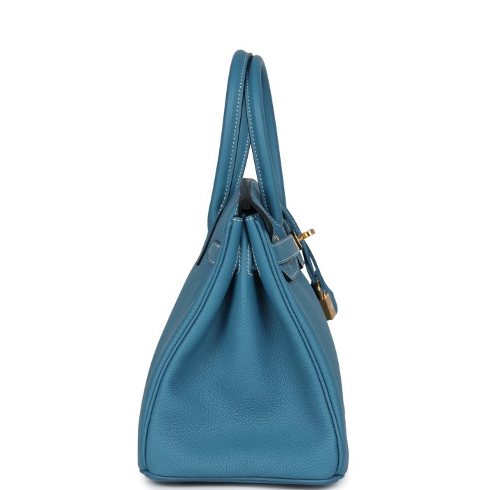 Handmade Bag HB 30 Blue Jean Togo Gold Hardware - 图片 2