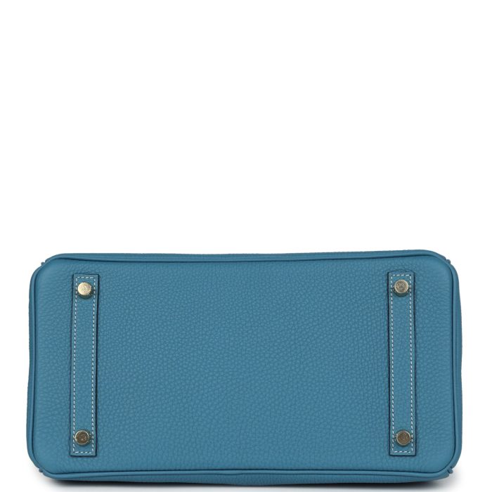 Handmade Bag HB 30 Blue Jean Togo Gold Hardware - 图片 4