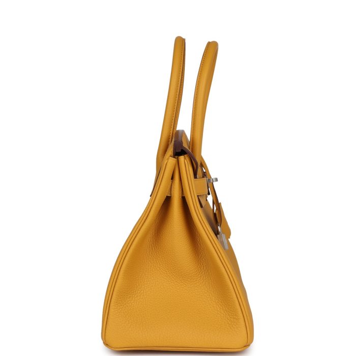 Handmade Bag HB 30 Jaune Ambre Togo Palladium Hardware - 图片 3