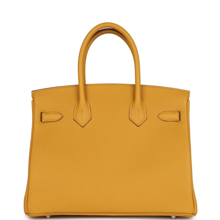 Handmade Bag HB 30 Jaune Ambre Togo Palladium Hardware - 图片 4