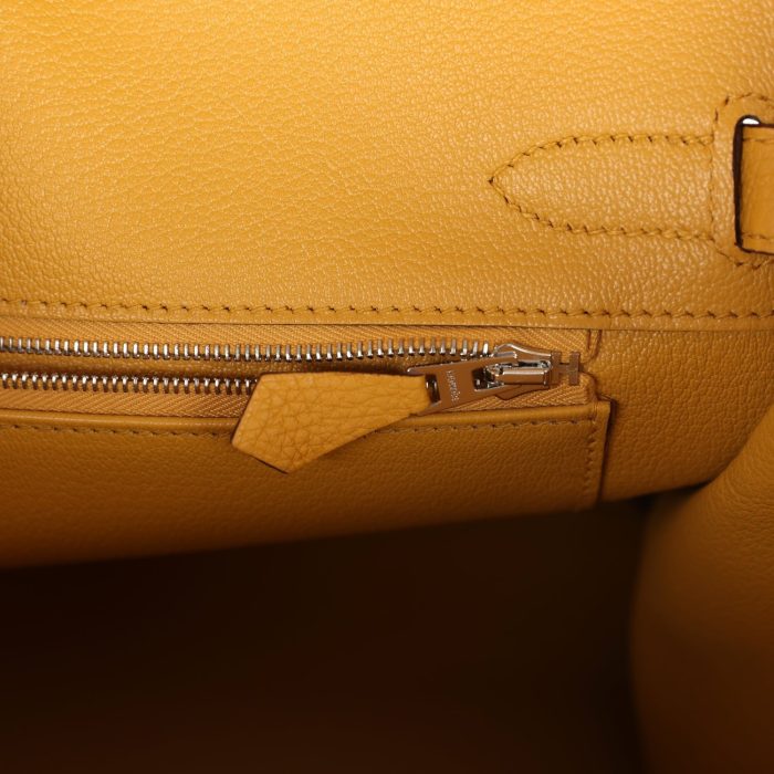 Handmade Bag HB 30 Jaune Ambre Togo Palladium Hardware - 图片 8