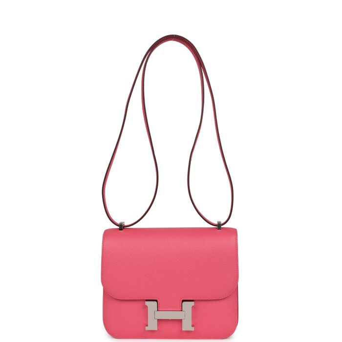 Handmade Bag HC 18 Rose Azalee Epsom Palladium Hardware - 图片 6