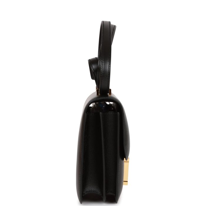 Handmade Bag HC 18 Black Tadelakt and Ombre Lizard Gold Hardware - 图片 3