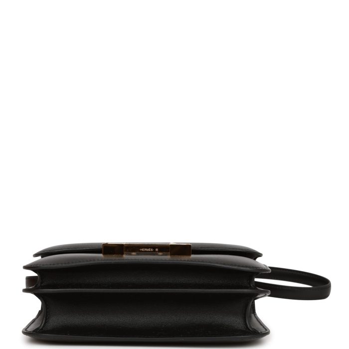 Handmade Bag HC 18 Black Tadelakt and Ombre Lizard Gold Hardware - 图片 4