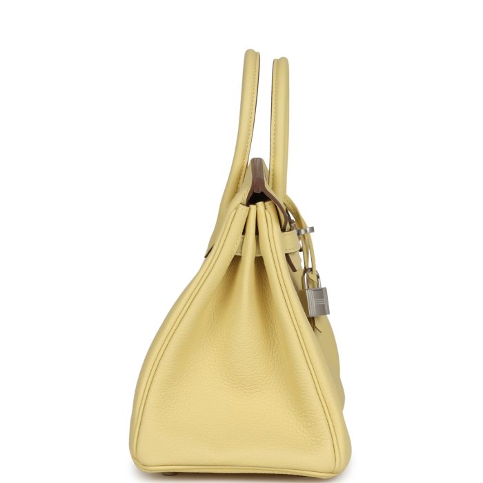 Handmade Bag HB 25 Jaune Poussin Togo Palladium Hardware - 图片 3