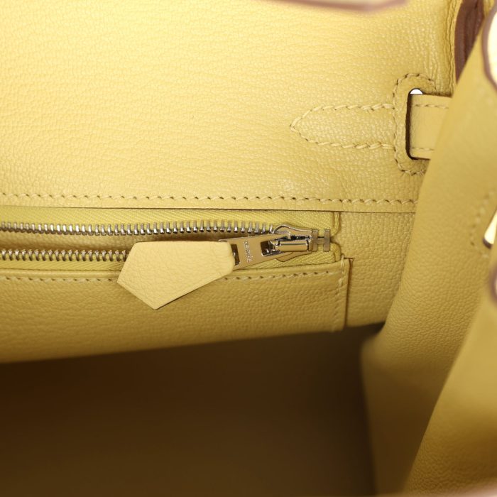 Handmade Bag HB 25 Jaune Poussin Togo Palladium Hardware - 图片 8