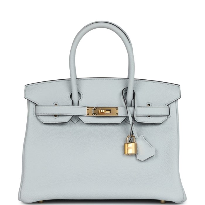 Handmade Bag HB 30 Bleu Pale Togo Gold Hardware
