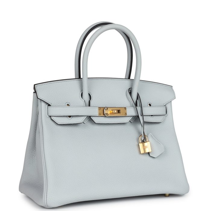 Handmade Bag HB 30 Bleu Pale Togo Gold Hardware - 图片 2
