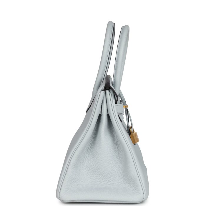Handmade Bag HB 30 Bleu Pale Togo Gold Hardware - 图片 3