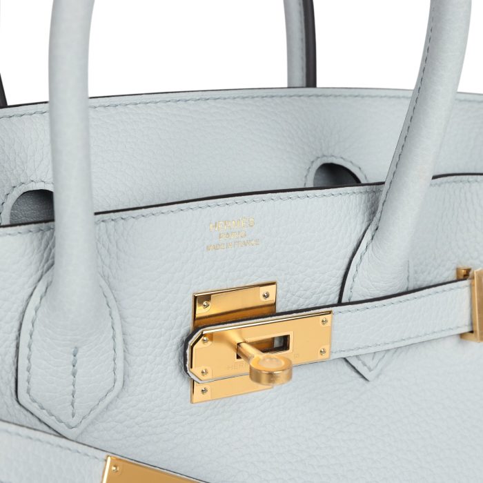 Handmade Bag HB 30 Bleu Pale Togo Gold Hardware - 图片 6