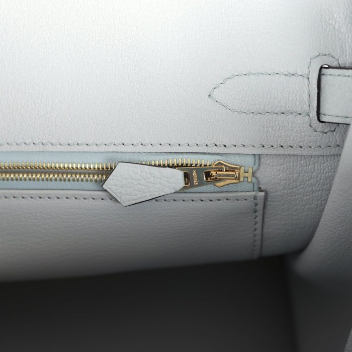 Handmade Bag HB 30 Bleu Pale Togo Gold Hardware - 图片 8