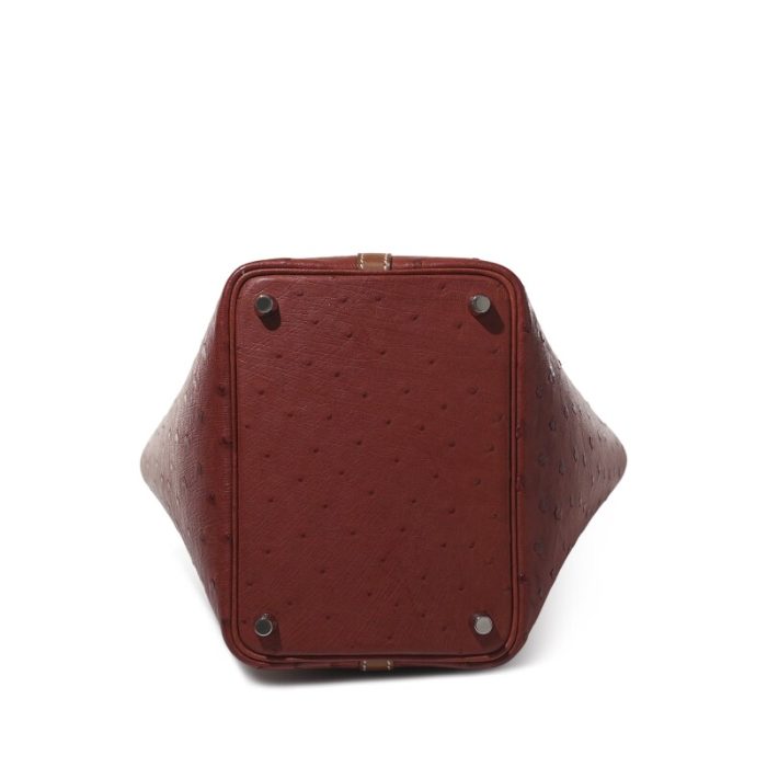 Handmade HPL 18 Fauve Barenia and Brique Ostrich Touch Palladium Hardware - 图片 4