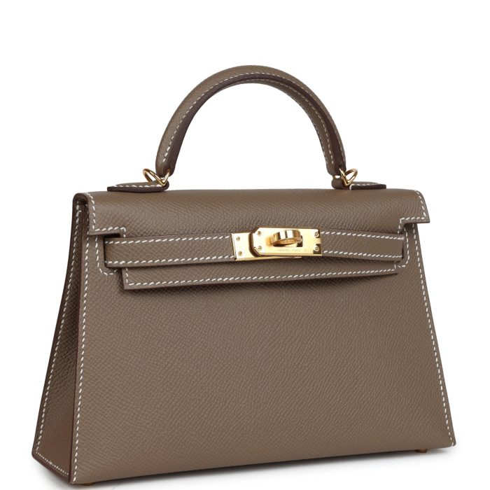 Handmade HKS 20 Etoupe Epsom Gold Hardware - 图片 2
