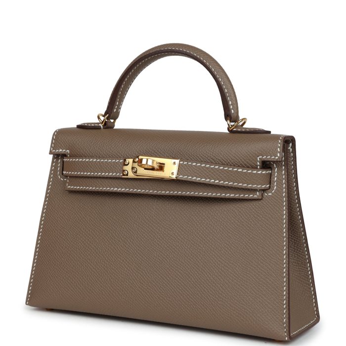 Handmade HKS 20 Etoupe Epsom Gold Hardware - 图片 3