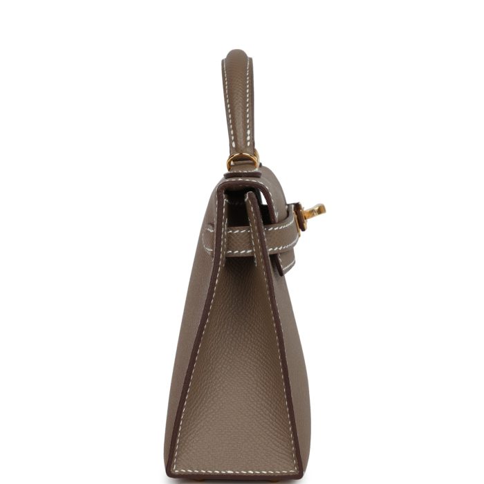 Handmade HKS 20 Etoupe Epsom Gold Hardware - 图片 4