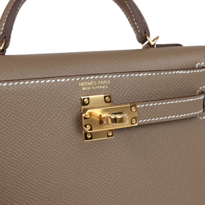 Handmade HKS 20 Etoupe Epsom Gold Hardware - 图片 7