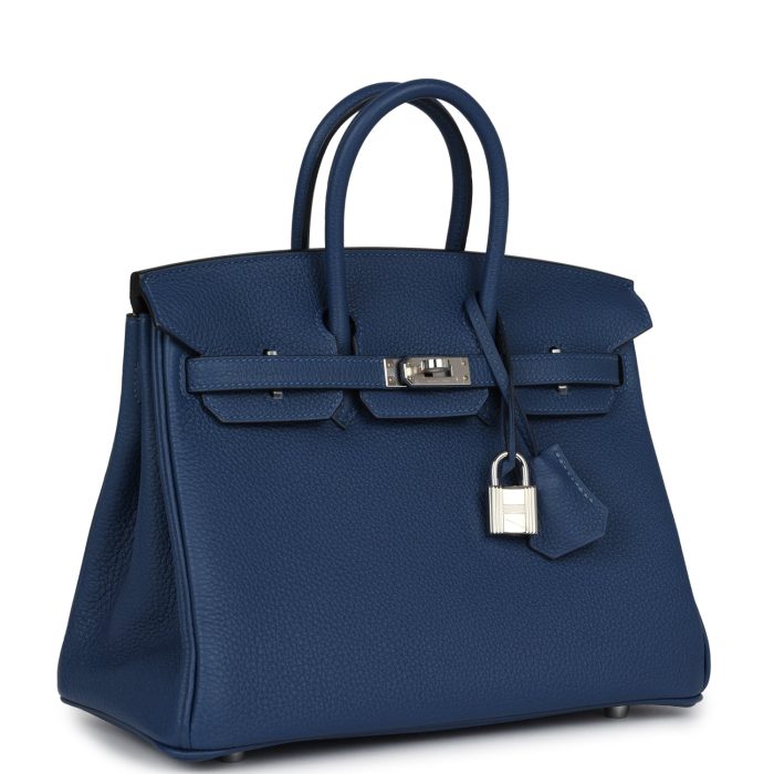 Handmade Bag HB 25 Deep Bleu Verso Togo Palladium Hardware - 图片 2