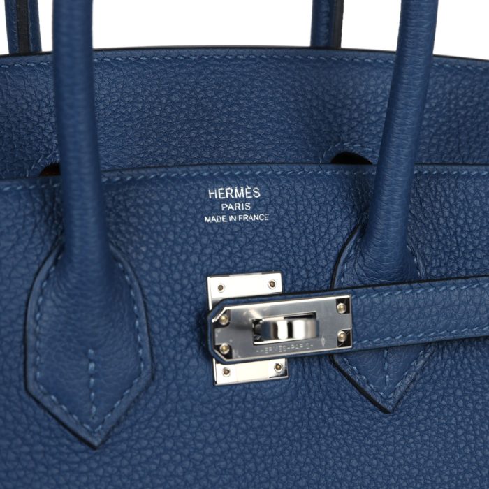 Handmade Bag HB 25 Deep Bleu Verso Togo Palladium Hardware - 图片 6
