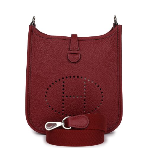 Handmade Bag HE TPM Rouge H Clemence Palladium Hardware