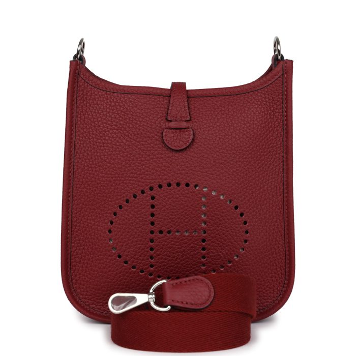 Handmade Bag HE TPM Rouge H Clemence Palladium Hardware