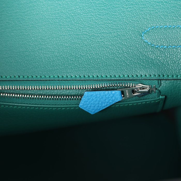 Handmade Bag HB 35 Bleu Zanzibar Verso Togo Palladium Hardware - 图片 8